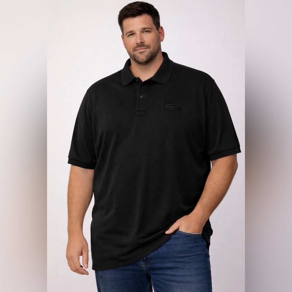 NWOT! Lacoste Men's Navy Blue Big Croc Logo Polo Shirt Size 8 = 3XL